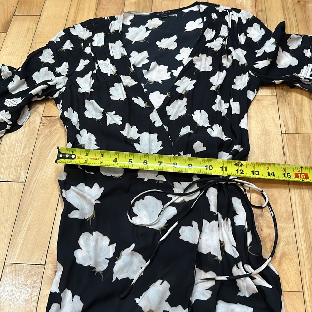 NWOT All Saints Floral Wrap Dress - Picture 6 of 7